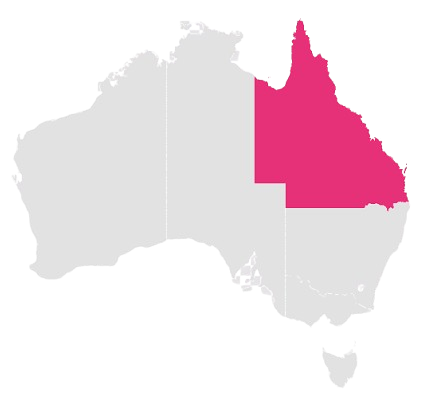 Service area map of Queensland