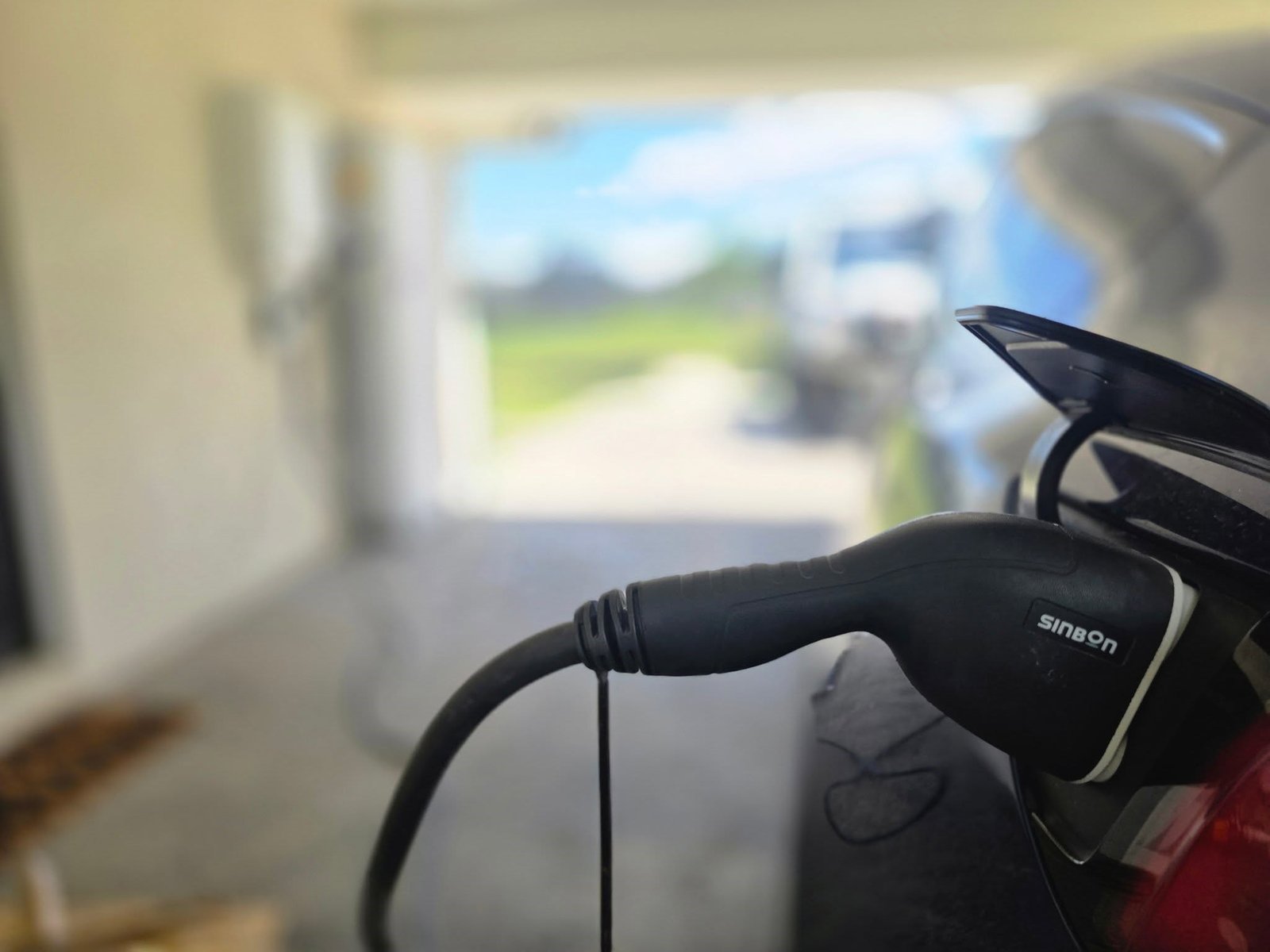 EV plugged into a home charger